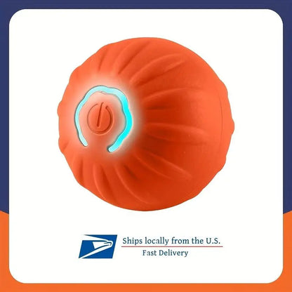 Fuzztik 2025 Upgraded Interactive Dog Toy Ball - Durable USB Rechargeable TPR Material with Automatic Rolling and Vibrating Features for Dogs of All Sizes, Anti-Biting and High-Quality Design
