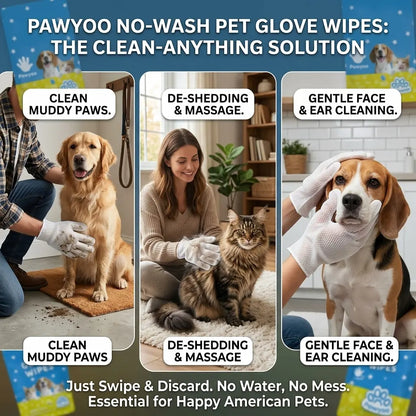 Hypoallergenic Disposable Pet Wipes - Moisturizing and Deep-Cleaning Double-Sided Formula for Dogs and Cats, Effective Dirt, Hair, and Dander Removal, Deodorizing, Non-Greasy Hygienic Solution