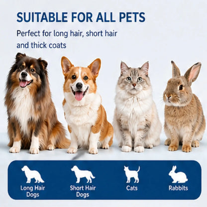 Universal Double-Sided Stainless Steel Pet Detangling Comb for Dog Grooming and Shedding Control
