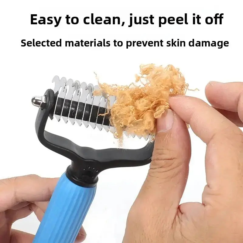 Universal Double-Sided Stainless Steel Pet Detangling Comb for Dog Grooming and Shedding Control