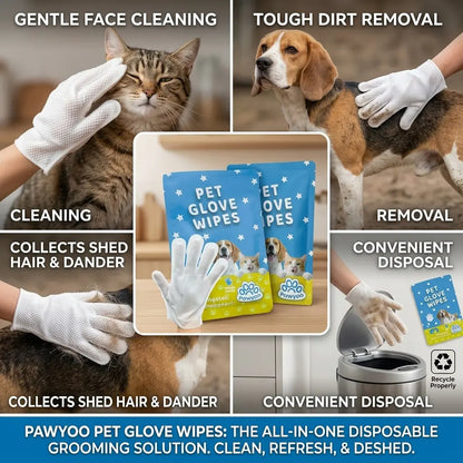 Hypoallergenic Disposable Pet Wipes - Moisturizing and Deep-Cleaning Double-Sided Formula for Dogs and Cats, Effective Dirt, Hair, and Dander Removal, Deodorizing, Non-Greasy Hygienic Solution