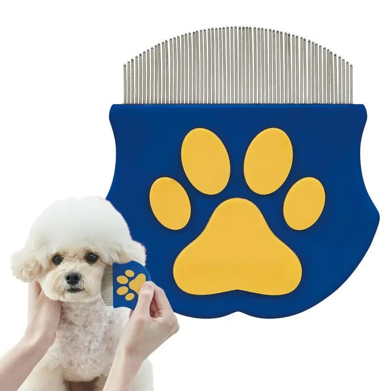 Professional Pet Grooming Comb for Dogs and Cats - Mini Face Brush for Shedding Control and Flea Removal, Essential Care Accessory