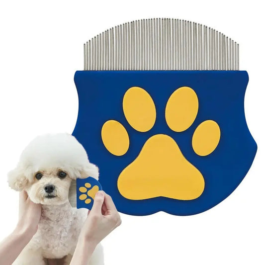 Professional Pet Grooming Comb for Dogs and Cats - Mini Face Brush for Shedding Control and Flea Removal, Essential Care Accessory