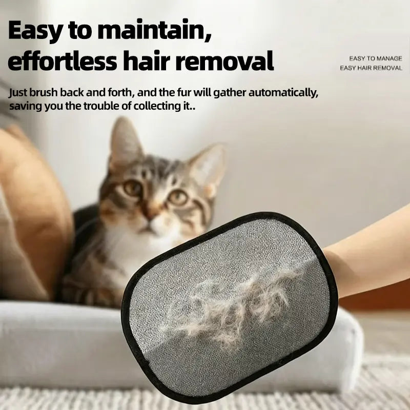 Electrostatic Pet Hair Removal Gloves - Reusable Shedding Tool for Effective Cleaning of Furniture, Carpets, and Car Interiors