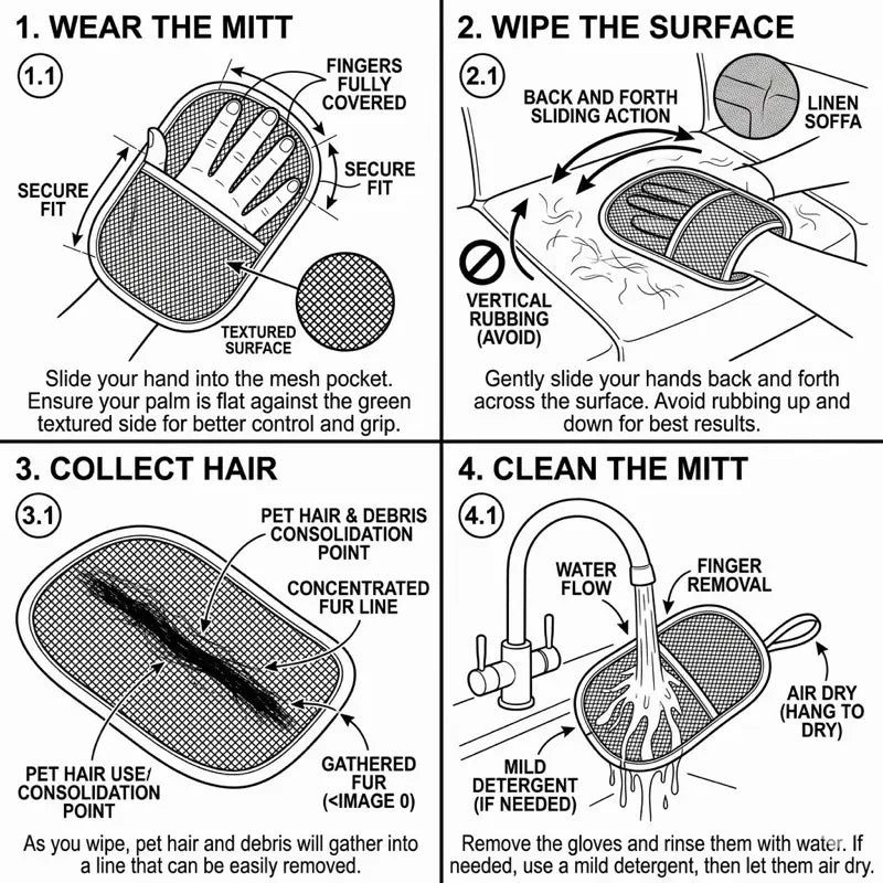 Magic Pet Hair Remover Gloves