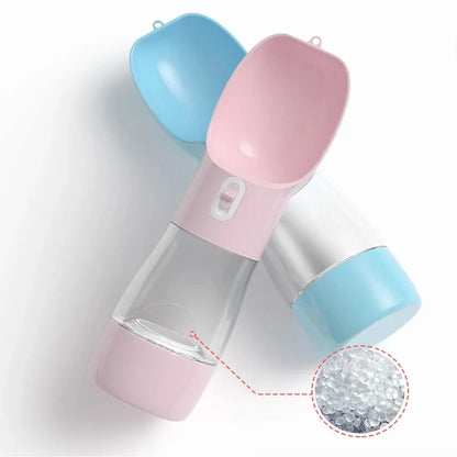 Portable Leak-Proof Pet Travel Water Bowl and Food Feeder Set, 258ML Water Capacity and 200ML Food Capacity, Easy to Clean and Detachable for Outdoor Adventures with Cats and Dogs