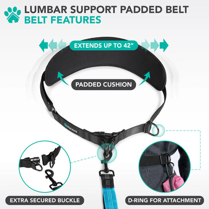 Petami Heavy-Duty Double Dog Leash with 360° Swivel No-Tangle Coupler, Shock-Absorbing Bungee, Padded Handles, and Reflective Design for Medium and Large Dogs