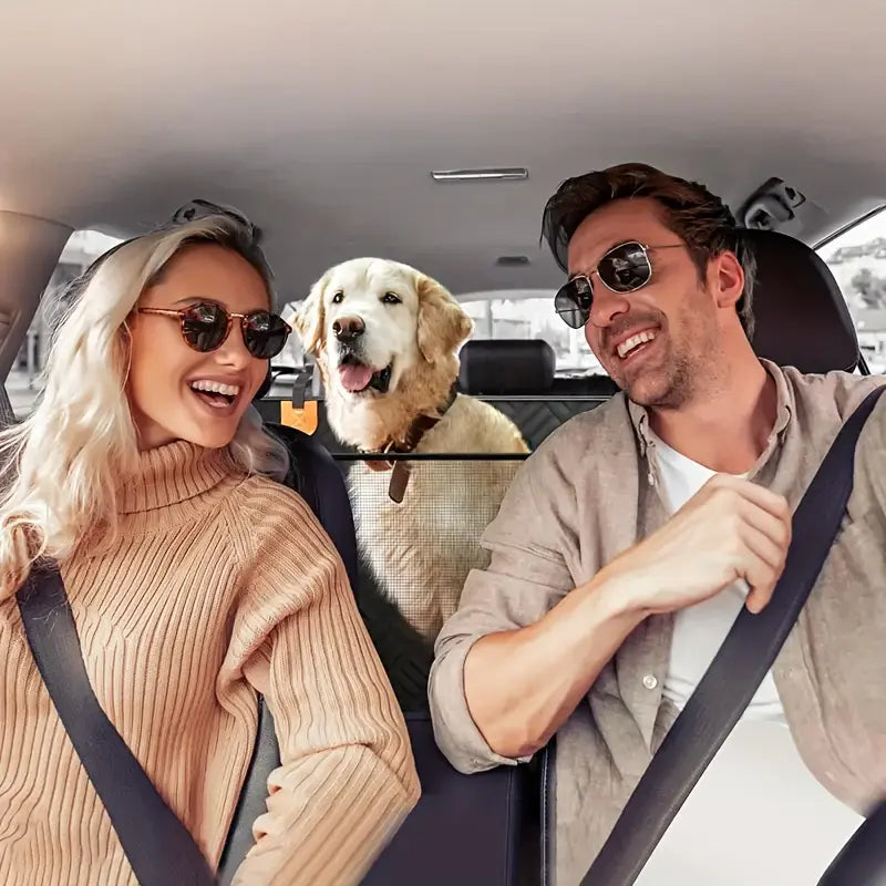 Premium Waterproof Dog Car Seat Cover with Mesh Window - Durable and Scratch-Resistant for Trucks and SUVs, Perfect for Aggressive Chewers, Black