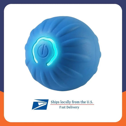 Fuzztik 2025 Upgraded Interactive Dog Toy Ball - Durable USB Rechargeable TPR Material with Automatic Rolling and Vibrating Features for Dogs of All Sizes, Anti-Biting and High-Quality Design