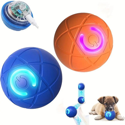 Fuzztik 2025 Upgraded Interactive Dog Toy Ball - Durable USB Rechargeable TPR Material with Automatic Rolling and Vibrating Features for Dogs of All Sizes, Anti-Biting and High-Quality Design