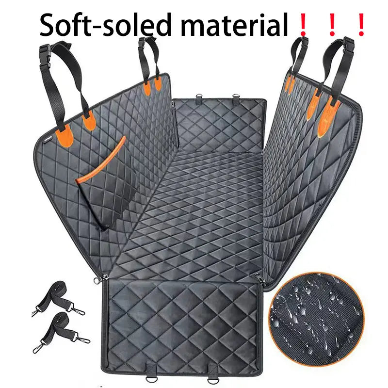 Premium Waterproof Dog Car Seat Cover with Mesh Window - Durable and Scratch-Resistant for Trucks and SUVs, Perfect for Aggressive Chewers, Black