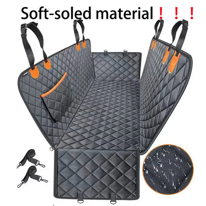 Premium Waterproof Dog Car Seat Cover with Mesh Window - Durable and Scratch-Resistant for Trucks and SUVs, Perfect for Aggressive Chewers, Black