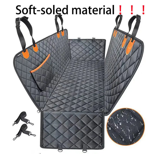 Premium Waterproof Dog Car Seat Cover with Mesh Window - Durable and Scratch-Resistant for Trucks and SUVs, Perfect for Aggressive Chewers, Black