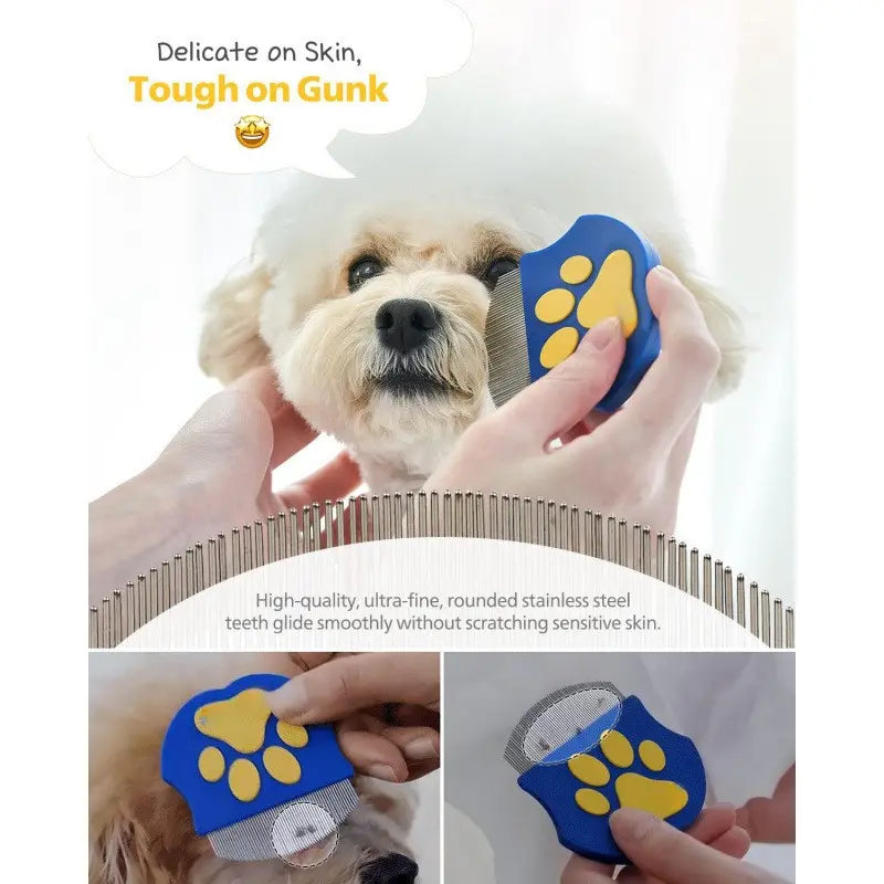 Professional Pet Grooming Comb for Dogs and Cats - Mini Face Brush for Shedding Control and Flea Removal, Essential Care Accessory