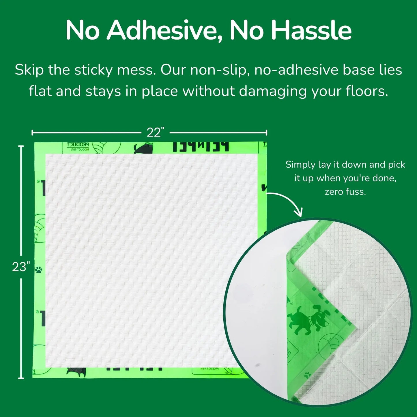 Pet N Pet 50-Count Puppy Training Pads – 48% USDA Certified Plant-Based, Unscented, Highly Absorbent, and Leak-Proof