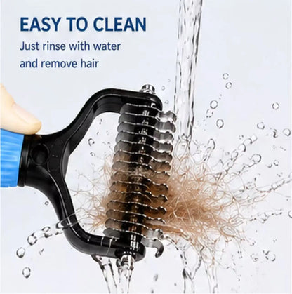 Universal Double-Sided Stainless Steel Pet Detangling Comb for Dog Grooming and Shedding Control