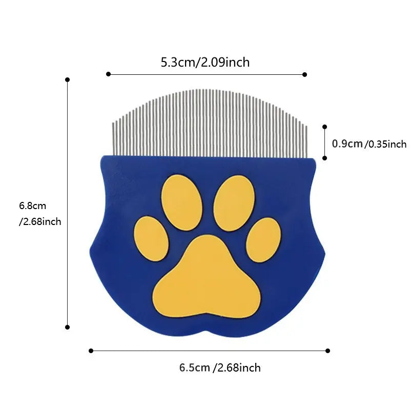 Professional Pet Grooming Comb for Dogs and Cats - Mini Face Brush for Shedding Control and Flea Removal, Essential Care Accessory
