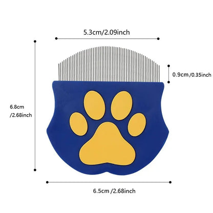Professional Pet Grooming Comb for Dogs and Cats - Mini Face Brush for Shedding Control and Flea Removal, Essential Care Accessory
