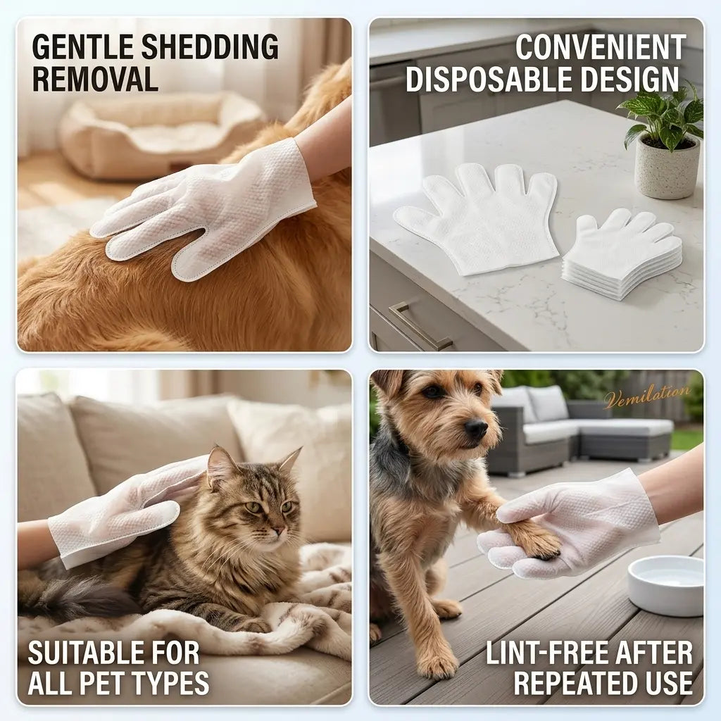 Hypoallergenic Disposable Pet Wipes - Moisturizing and Deep-Cleaning Double-Sided Formula for Dogs and Cats, Effective Dirt, Hair, and Dander Removal, Deodorizing, Non-Greasy Hygienic Solution