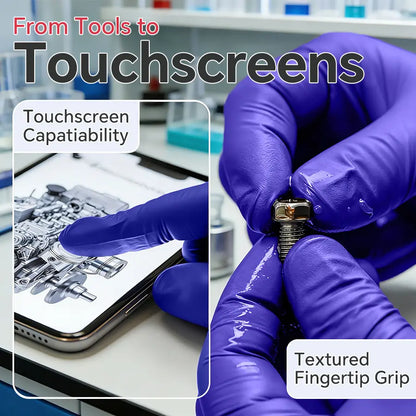 200-Piece Heavy-Duty Nitrile Gloves Bulk Pack - Black, Purple, Blue, 5Mil Thickness, Disposable, Powder-Free, Latex-Free, Chemical Resistant, Flexible and Form-Fitting for Industrial, Automotive, Cooking, Cleaning, and Pet Grooming Applications